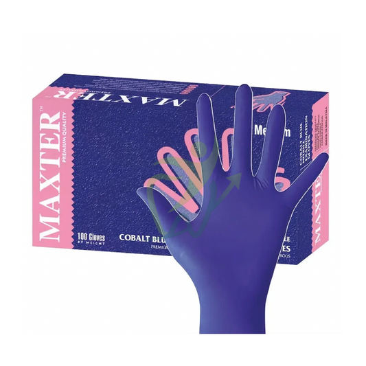 GUANTES DE NITRILO AZUL Sin polvo (100)