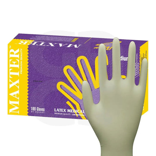 Guantes de látex sin polvo (100)